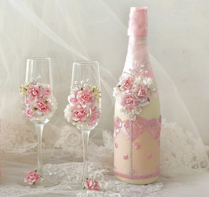 свадебные бокалы своими руками