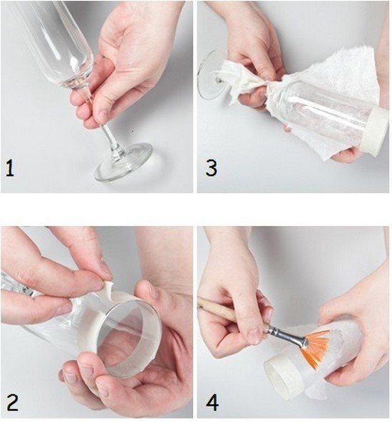 свадебные бокалы своими руками