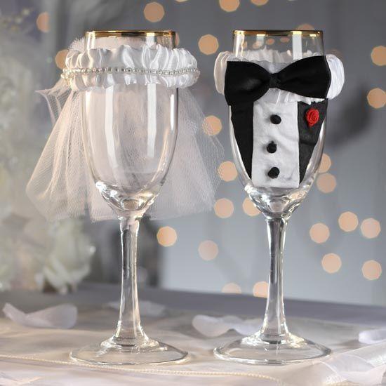 свадебные бокалы своими руками