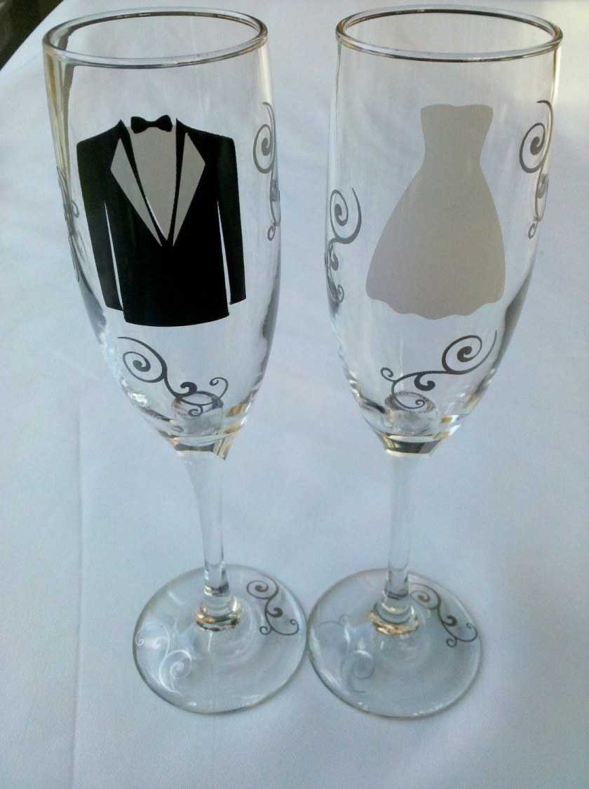 свадебные бокалы своими руками