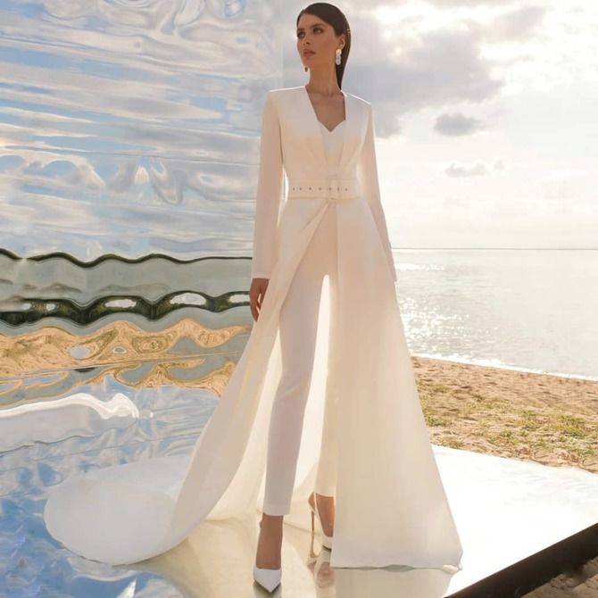 Свадебные костюмы для невест: стильные идеи для особенного дня 49