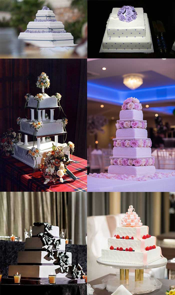 свадебные квадратные торты