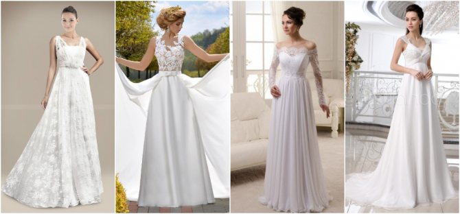свадебные платья ампир