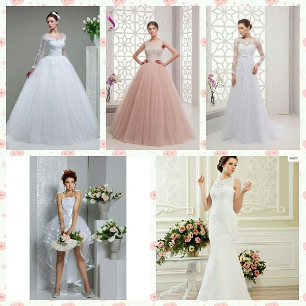 Свадебные платья разных фасонов