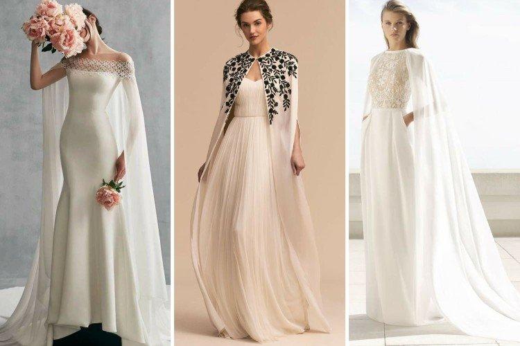 Свадебные платья с накидкой