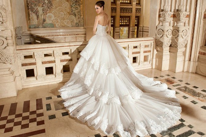 свадебные платья со шлейфом 3
