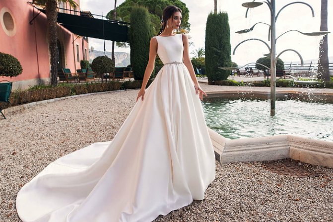 свадебные платья со шлейфом 9