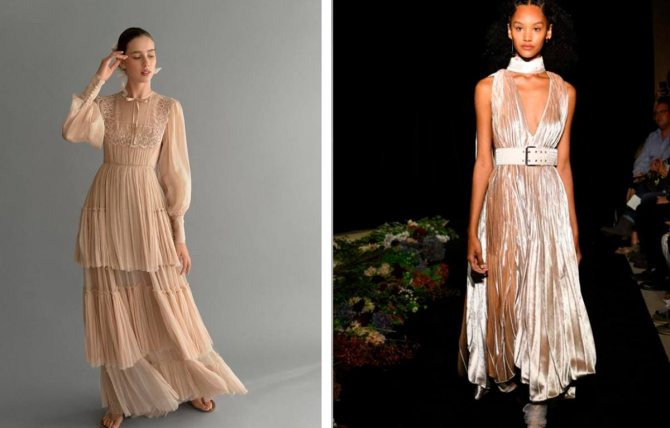 Свадебные платья телесного цвета.