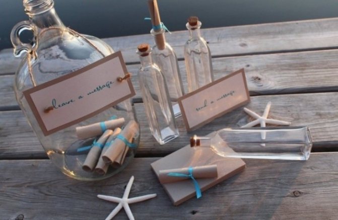Свадебные пожелания в бутылке