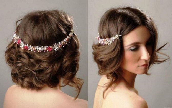 Свадебные прически на каре с удлинением