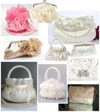 Свадебные сумочки для невесты: декор