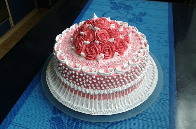 Свадебные торты с кремом - фото 4