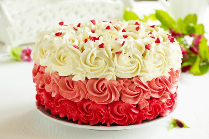 Свадебные торты с кремом - фото 7