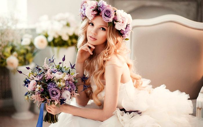 Свадебные венки на голову из искусственных цветов 11