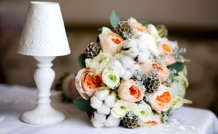 свадебный букет из искусственных цветов 2