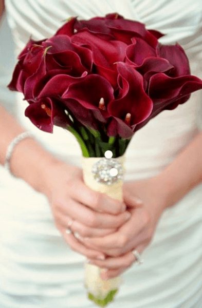 свадебный букет невесты зима