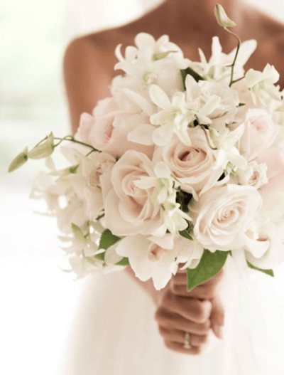 свадебный букет розовый