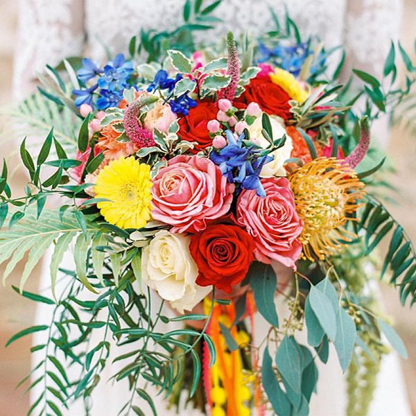 свадебный букет в акварельном стиле