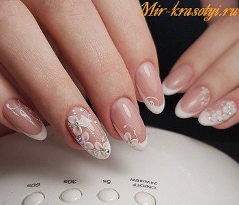 Свадебный дизайн ногтей 2018