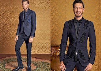 Свадебный костюм с цветочным принтом