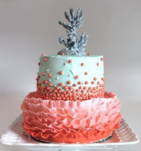 свадебный торт, кораллы