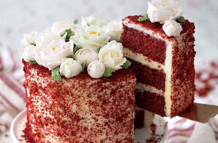 свадебный торт «Красный бархат» 7