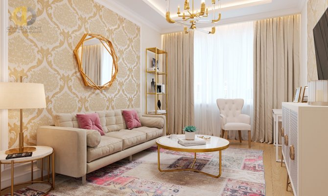 Светлая гостиная