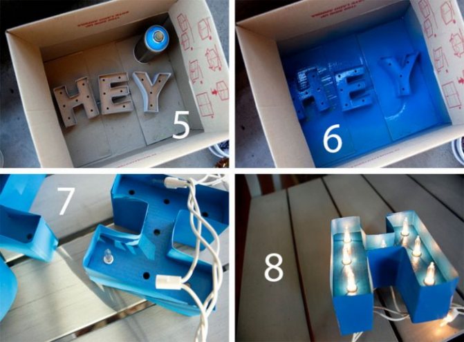 Светящиеся 3D буквы мастер-класс