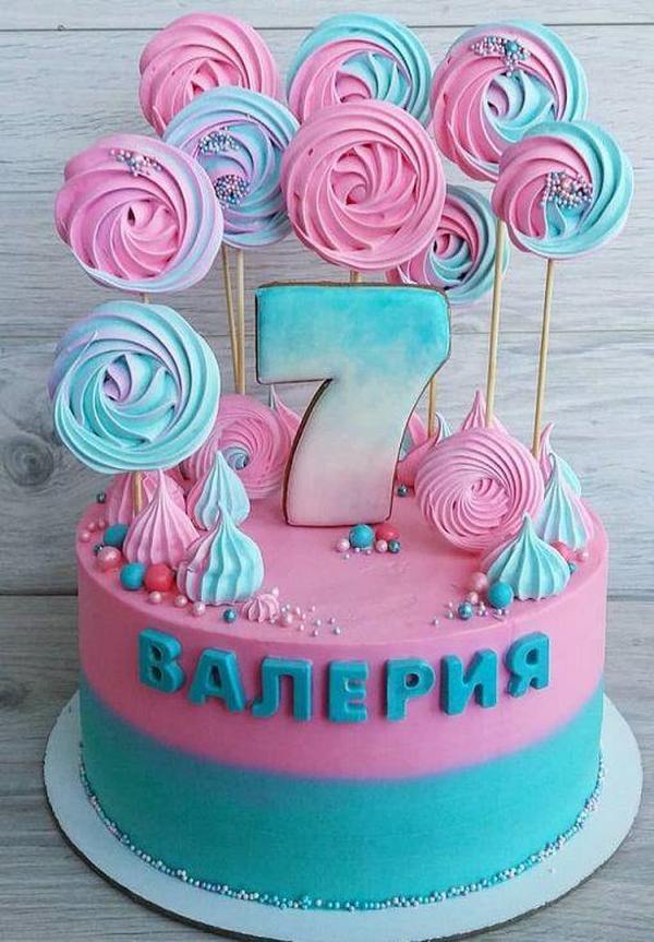 Топпер с днем рождения из безе