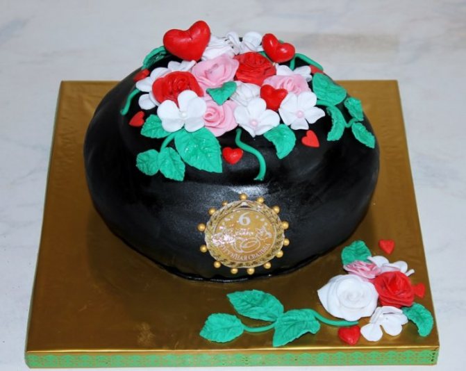 Торт на чугунную свадьбу (6 лет)