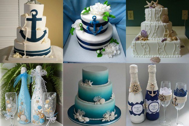 Торт в морском стиле свадьбы завершающий атрибут