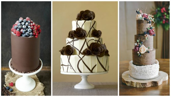 Торты из молочного шоколада и ягод