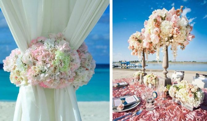 Украшение цветами