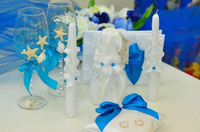 украшение свадебных свечей