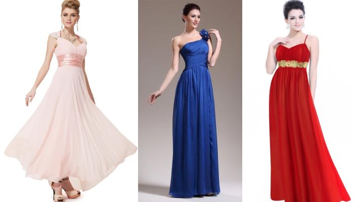 Увеличивающие плечи длинные платья для фигуры Груша