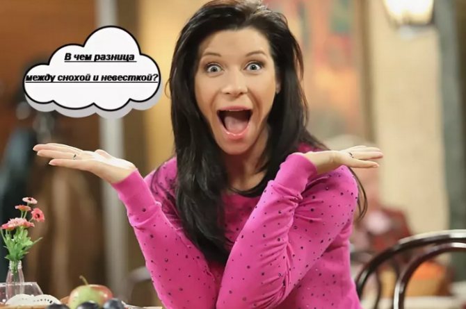 в чём разница между снохой и невесткой