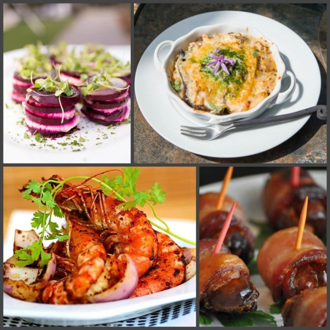 Варианты горячих закусок