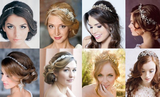 Варианты причесок с диадемой