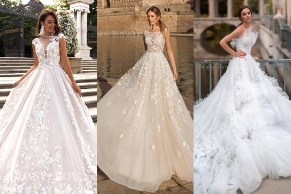 варианты пышных свадебных платьев