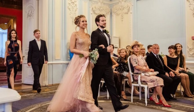 вход жениха и невесты