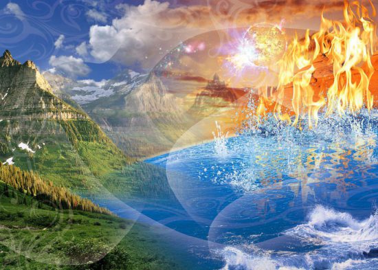 вода, земля, огонь, воздух