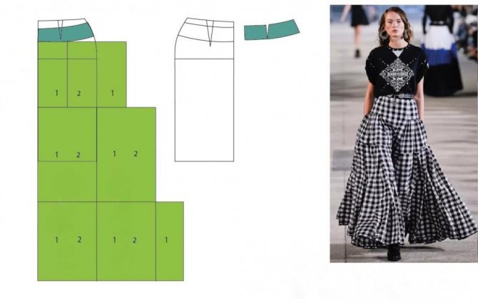 выкройка юбки