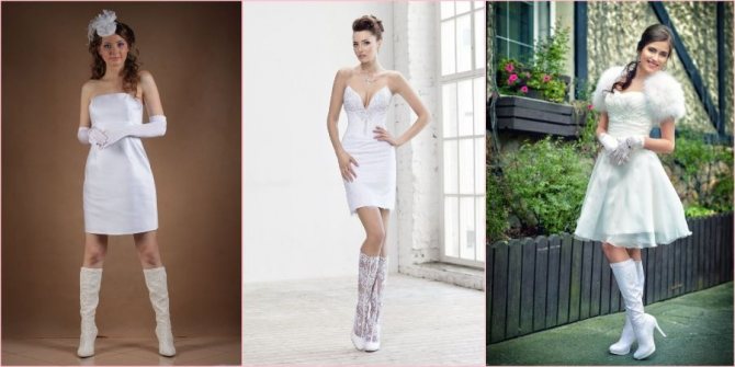 Высокие сапожки интересно обуть с мини