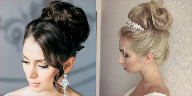 Высоко собранные волосы выглядят более торжественно