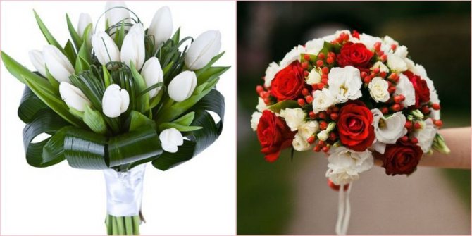 Ягоды и зелень замечательно будет смотреться в руках новобрачной