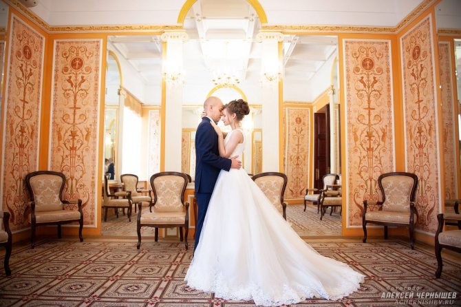 Зеркальный зал дворца бракосочетания №1 Москва фото