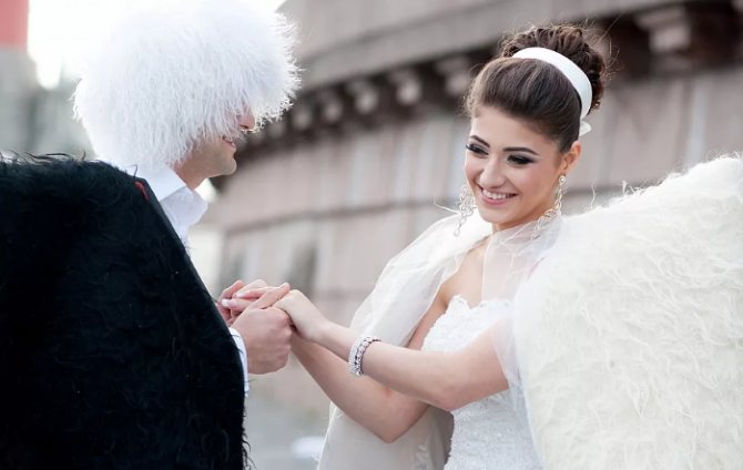 жених и невеста на Кавказе