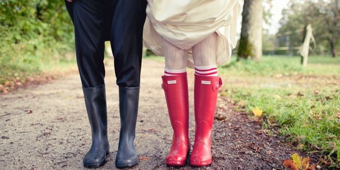 Жених и невеста в одном стиле