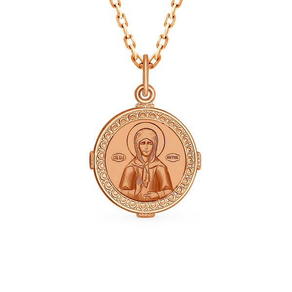 золотая подвеска с эмалью