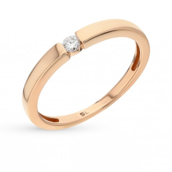 золотое кольцо с брилиантами санлайт